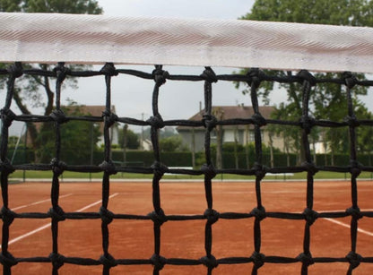 Filet de tennis tressé Ø3mm, 6 mailles doubles avec bandes PVC