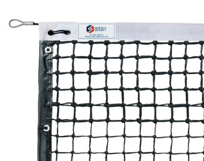Filet de tennis tressé Ø3mm, 6 mailles doubles avec bandes PVC