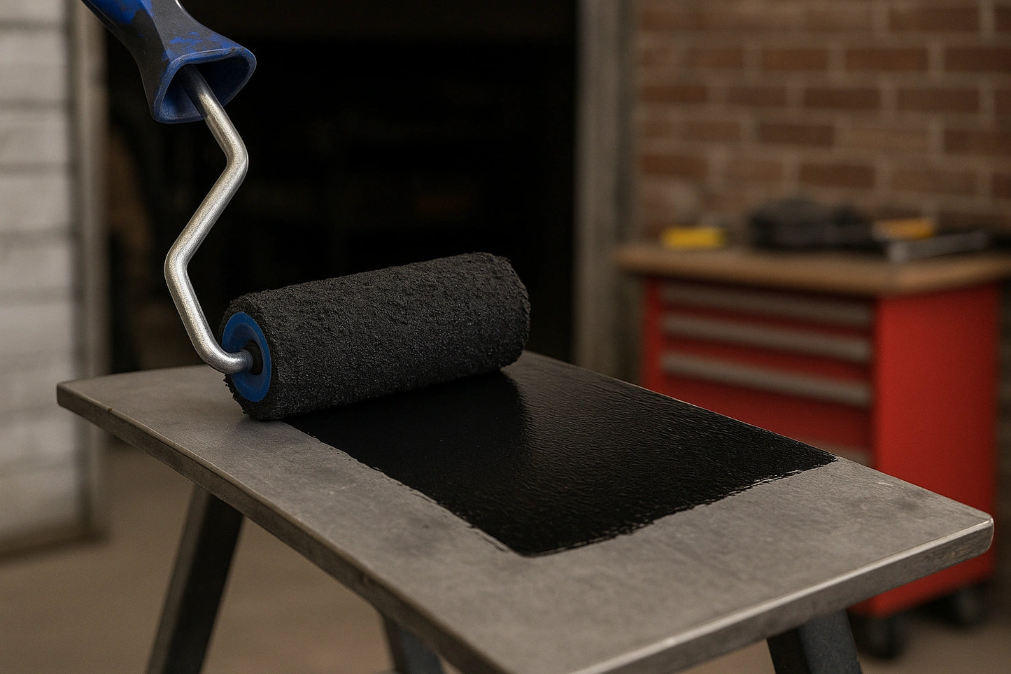 Peinture époxy métal noir – Finition brillante pour atelier et garage